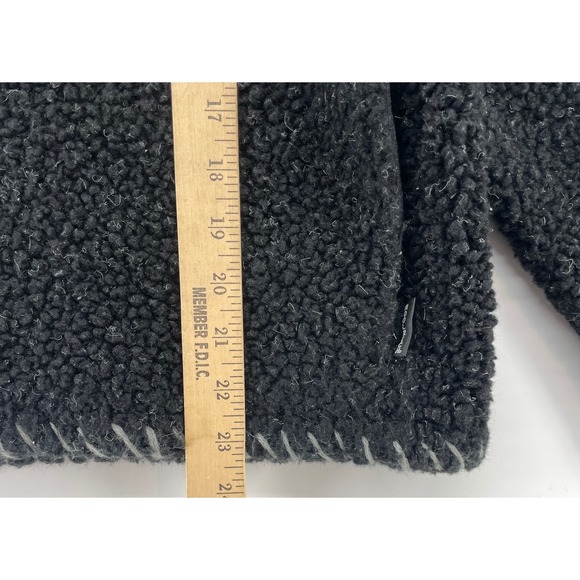 Woolrich Fleece Sweater Women M Gray Chunky Quarter 1/4 Zip Snowflake Pullover - Picture 11 of 15